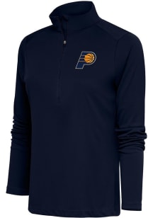 Antigua Indiana Pacers Womens Navy Blue Tribute Qtr Zip Pullover