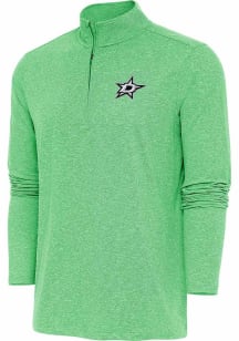 Antigua Dallas Stars Mens Kelly Green HUNK Long Sleeve Qtr Zip Pullover