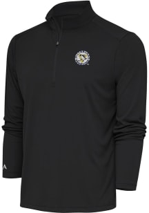 Antigua Pittsburgh Penguins Mens Grey Tribute Long Sleeve Qtr Zip Pullover