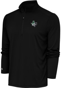 Antigua Dallas Stars Mens Black Tribute Logo Long Sleeve Qtr Zip Pullover