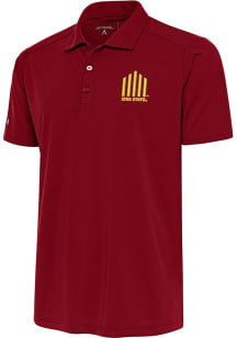 Antigua Iowa State Cyclones Mens Red Tribue Short Sleeve Polo