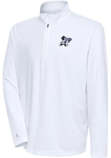 Antigua K-State Wildcats Womens White Tribute Qtr Zip