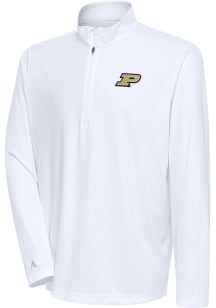 Antigua Purdue Boilermakers Womens White Tribute Design Qtr Zip