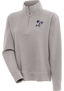 Antigua K-State Wildcats Womens Oatmeal Portal Qtr Zip