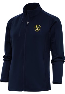 Antigua Milwaukee Brewers Womens Navy Blue Generation Light Weight Jacket