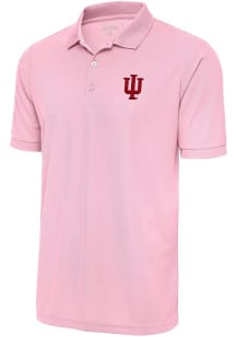 Antigua Indiana Hoosiers Mens Pink Legacy Short Sleeve Polo