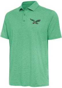 Antigua Philadelphia Eagles Mens Kelly Green Retro Scheme Short Sleeve Polo