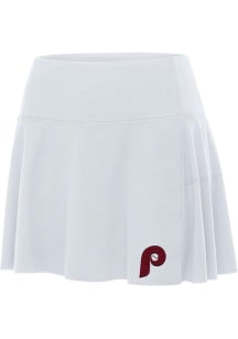 Antigua Philadelphia Phillies Womens White Raster Skirt