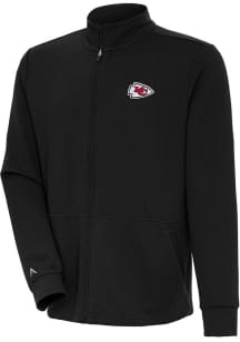 Antigua Kansas City Chiefs Mens Black Dunk Honeycomb Track Jacket