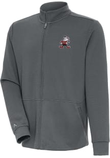 Antigua Cleveland Browns Mens Charcoal Retro Dunk Track Jacket