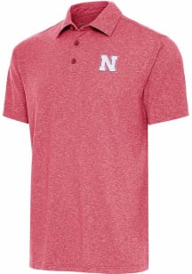 Antigua Nebraska Cornhuskers Mens Red Par 3 Short Sleeve Polo