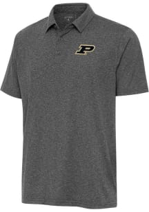 Antigua Purdue Boilermakers Mens Black Par 3 Short Sleeve Polo