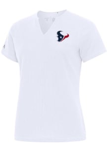 Antigua Houston Texans Womens White Traveler Short Sleeve T-Shirt