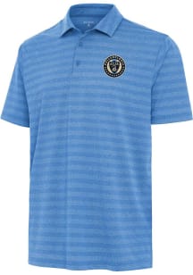 Antigua Philadelphia Union Mens Light Blue Urge Tonal Short Sleeve Polo