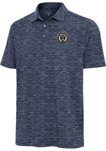 Antigua Philadelphia Union Mens Navy Blue Static Watercolor Short Sleeve Polo