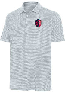Antigua St Louis City SC Mens White Static Watercolor Short Sleeve Polo