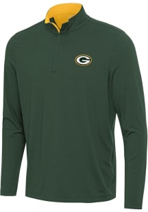 Antigua Green Bay Packers Mens Green Content Long Sleeve Qtr Zip Pullover