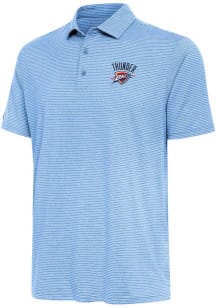 Antigua Oklahoma City Thunder Mens Light Blue Scheme Short Sleeve Polo