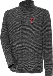 Antigua Texas Tech Red Raiders Mens Black Determined Watercolor Long Sleeve Qtr Zip Pullover