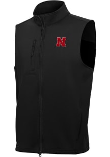 Antigua Nebraska Cornhuskers Mens Black Demand Design Sleeveless Jacket