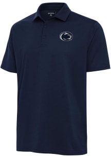 Antigua Penn State Nittany Lions Mens Navy Blue Valid Textured Short Sleeve Polo
