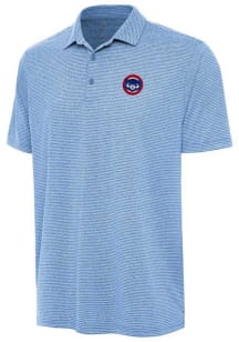Antigua Chicago Cubs Mens Light Blue Scheme Short Sleeve Polo