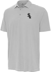 Antigua Chicago White Sox Mens Grey Twine Short Sleeve Polo