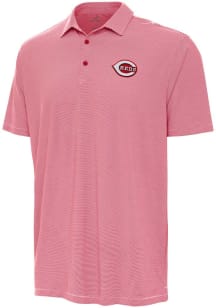 Antigua Cincinnati Reds Mens Red Twine Short Sleeve Polo