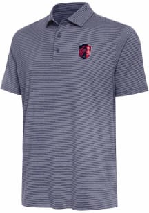 Antigua St Louis City SC Mens Navy Blue Scheme Short Sleeve Polo