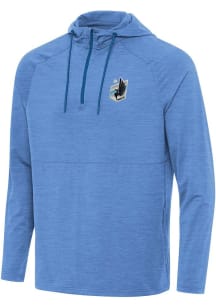 Antigua Minnesota United FC Mens Light Blue Spikes 2 Long Sleeve Lightweight Hoodie