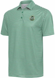 Antigua Colorado State Rams Mens Green Skills Short Sleeve Polo