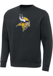 Antigua Minnesota Vikings Mens Charcoal Victory Long Sleeve Crew Sweatshirt