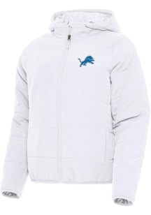 Antigua Detroit Lions Womens White Universe Heavy Weight Jacket
