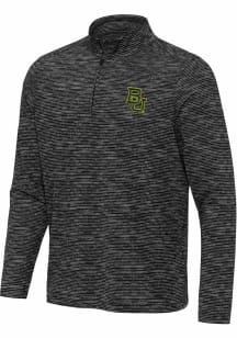 Antigua Baylor Bears Mens Black Determined Long Sleeve Qtr Zip Pullover