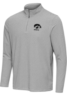 Antigua Iowa Hawkeyes Mens Black Pave Long Sleeve Qtr Zip Pullover