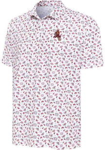 Antigua Arizona State Sun Devils Mens White Independence Short Sleeve Polo