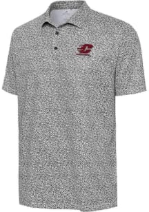 Antigua Central Michigan Chippewas Mens Black Field Ditsy Short Sleeve Polo