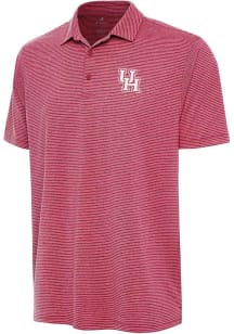 Antigua Houston Cougars Mens Red Scheme Short Sleeve Polo