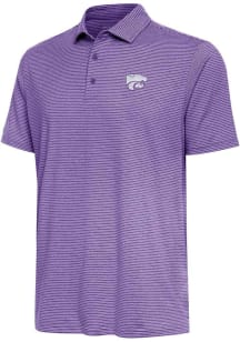 Antigua K-State Wildcats Mens Purple Scheme Short Sleeve Polo