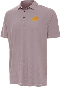 Antigua Central Michigan Chippewas Mens Maroon Twine Short Sleeve Polo