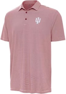 Antigua Indiana Hoosiers Mens Crimson Twine Short Sleeve Polo