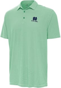 Antigua Notre Dame Fighting Irish Mens Green Twine Short Sleeve Polo