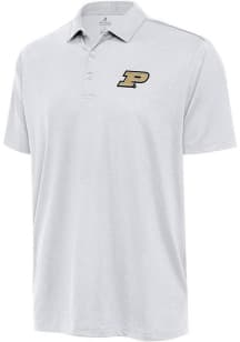 Antigua Purdue Boilermakers Mens White Ellipse Short Sleeve Polo