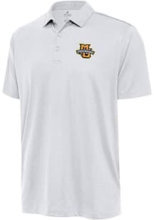 Antigua Marquette Golden Eagles Mens White Ellipse Short Sleeve Polo