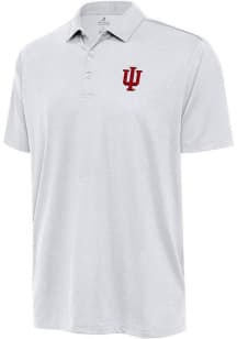 Antigua Indiana Hoosiers Mens White Ellipse Short Sleeve Polo