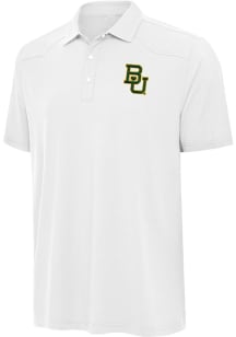 Antigua Baylor Bears Mens White Western Short Sleeve Polo