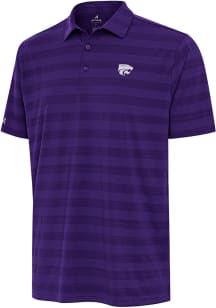 Antigua K-State Wildcats Mens Purple Tunnel Short Sleeve Polo