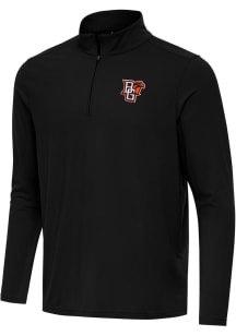 Antigua Bowling Green Falcons Mens Black Intent Long Sleeve Qtr Zip Pullover