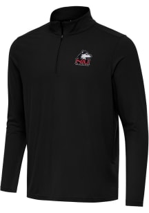 Antigua Northern Illinois Huskies Mens Black Intent Long Sleeve Qtr Zip Pullover