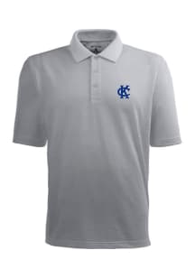 Antigua Kansas City Athletics Mens Grey Pique Short Sleeve Polo